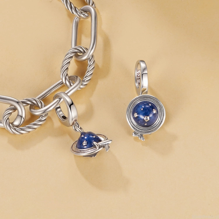 Charms srebro 925 dla podróżnika koralik do bransoletki modułowej charms