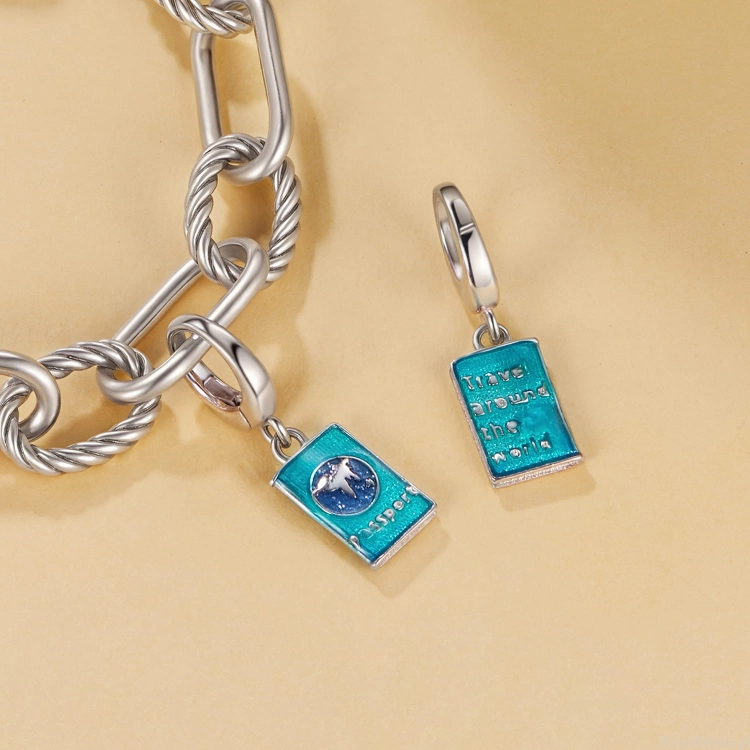 srebrny charms do brabnsoletki typu pandora paszport