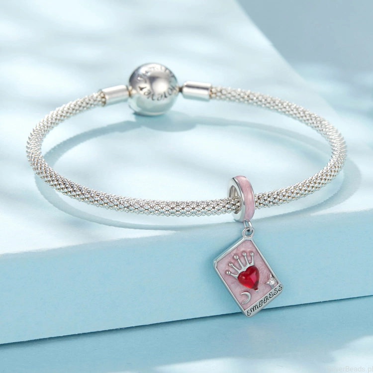 Charms srebro 925 Karta Tarota  koralik do bransoletki modułowej charms