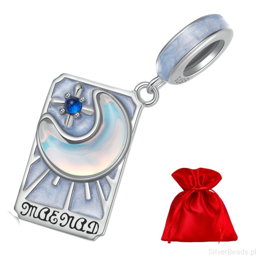 Elegancki satynowy woreczek gratis do każdego zamówienia koralików charms Karta Tarota najwyższa kapłanka