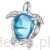 Srebrny charms niebieski żółw beads srebro 925 koralik
