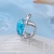 srebrny charms próba 925 niebieski żółw