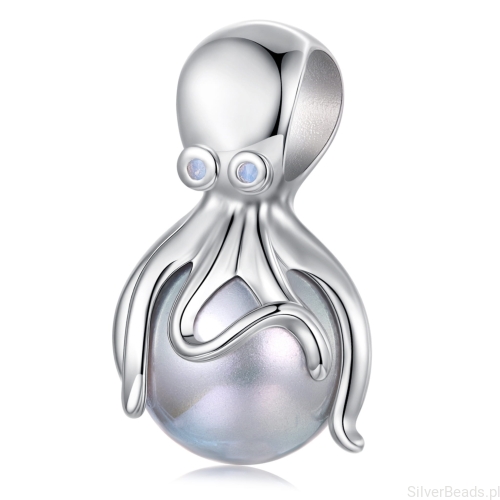 Srebrny charms ośmiornica beads srebro 925 koralik
