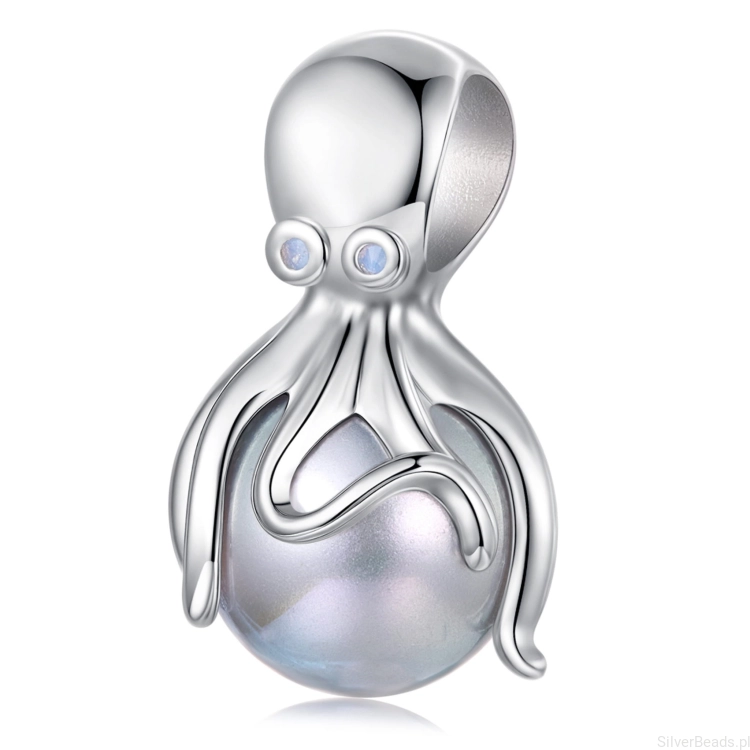 Srebrny charms ośmiornica beads srebro 925 koralik