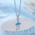 srebrny charms próba 925 niebieska meduza