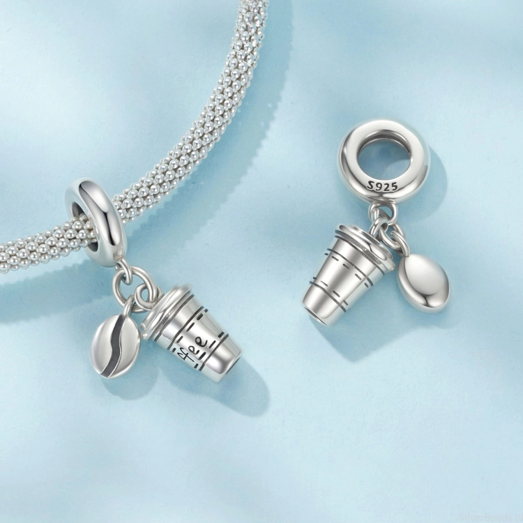 Charms ze srebra próby 925 kubek kawy