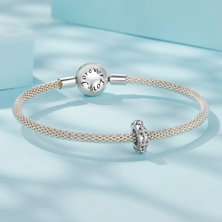 Charms ze srebra próby 925 irysy z kryształkami