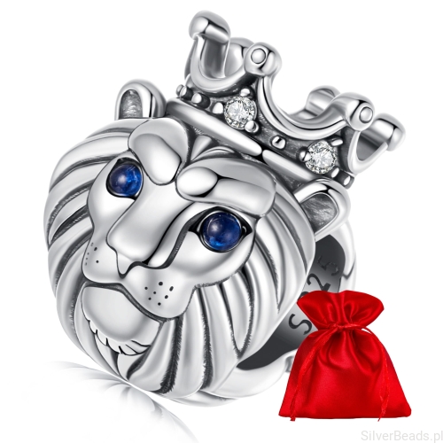 Elegancki satynowy woreczek gratis do każdego zamówienia koralików charms lew z koroną