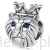 Srebrny charms lew z koroną beads srebro 925 koralik