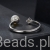 srebrny regulowany pierścionek z Moissanitem 0,1 ct i perłą