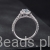pierścionek ze srebra dla kobiety z Moissanitem 0,5 ct otoczonym kryształami