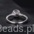 srebrny pierścionek z najwyższej próby srebra z Moissanitem 0,5 ct otoczonym kryształami