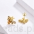 Pozłacane srebrne kolczyki pszczoły na prezent