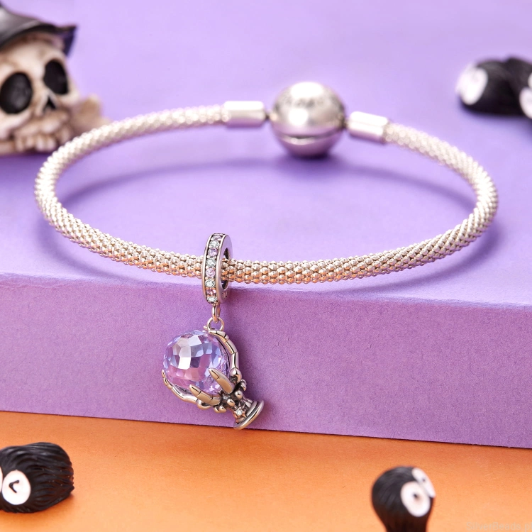 halloweenowy charms ze srebra MAGICZNA KULA