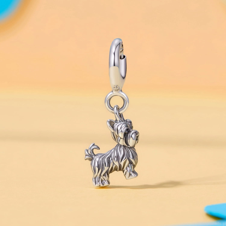 Srebrna zawieszka charms piesek rasy YORK