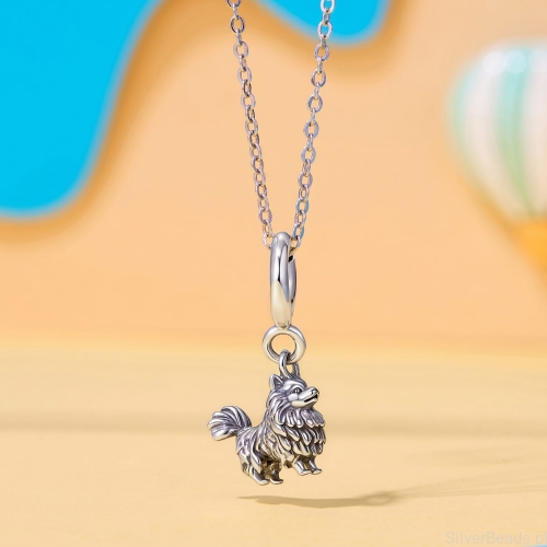 srebrny charms próba 925 szpic miniaturowy