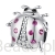 Srebrny charms kryształowa BIEDRONKA koralik srebro 925 beads