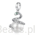 Srebrna zawieszka WĄŻ owinięty wokół perły srebro 925 beads