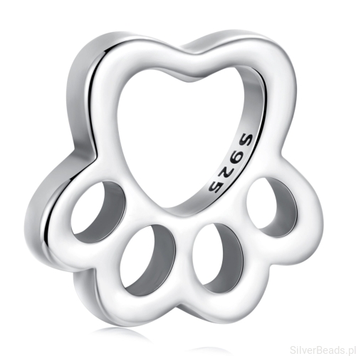 Srebrny charms ŁAPKA srebro 925 beads