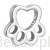 Srebrny charms ŁAPKA srebro 925 beads