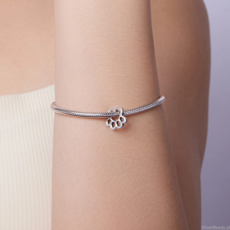 charms ze srebra do bransoletki typu pandora ŁAPKA