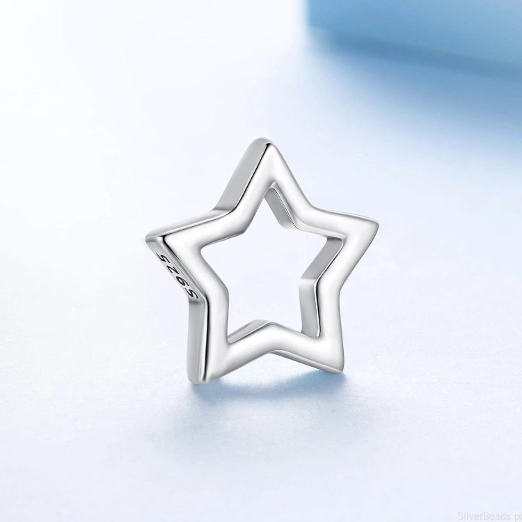 minimalistyczny charms ze srebra próby 925 GWIAZDKA