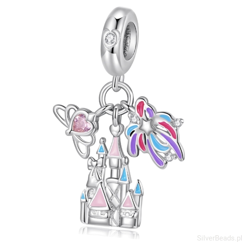 Srebrna zawieszka ZAMEK księżniczki srebro 925 beads