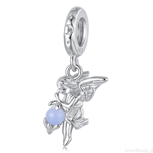 Srebrna zawieszka świecący aniołek srebro 925 beads