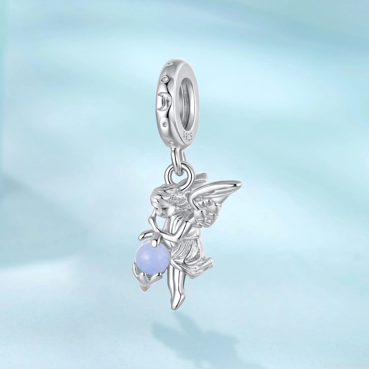 charms ze srebra do bransoletki typu pandora świecący aniołek