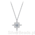 Srebrny naszyjnik GWIAZDKA z Moissanitem 0,1 ct srebro 925