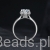 elegancki pierścionek ze srebra z Moissanitem 1,0 ct otoczonym kryształami