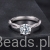 elegancki pierścionek ze srebra z Moissanitem 1,0 ct otoczonym kryształami