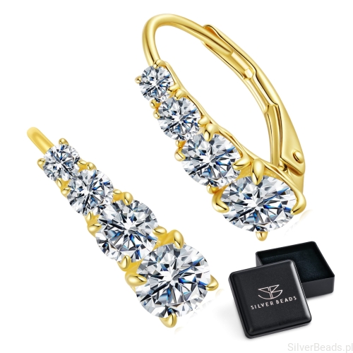 Eleganckie prezentowe pudełeczko gratis. kolczyki Moissanit 0,5 ct