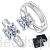 Eleganckie prezentowe pudełeczko gratis.koła z błyszczącymi Moissanitami 0,5 ct