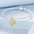 charms ze srebra do bransoletki pandora pozłacany YIN YANG słońce z kryształkami