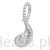 Srebrny charms YIN YANG księżyc z kryształkami beads srebro 925