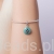 charms ze srebra do bransoletki pandora kamień AMAZONIT z koniczynką