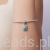 Charms ze srebra próby 925 AMAZONIT z gwiazdką