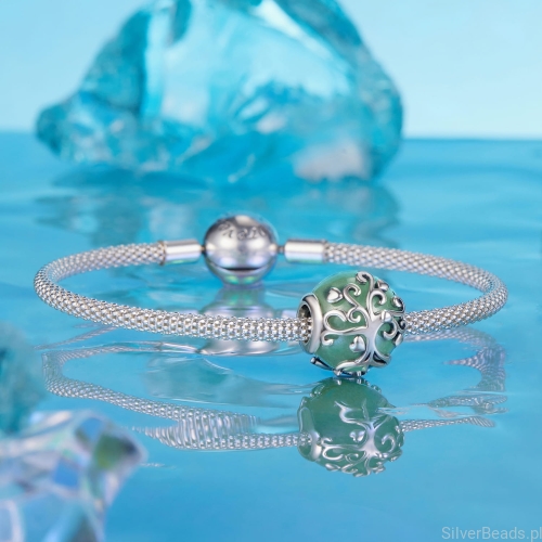 charms ze srebra do bransoletki pandora DRZEWO ŻYCIA z serduszkami
