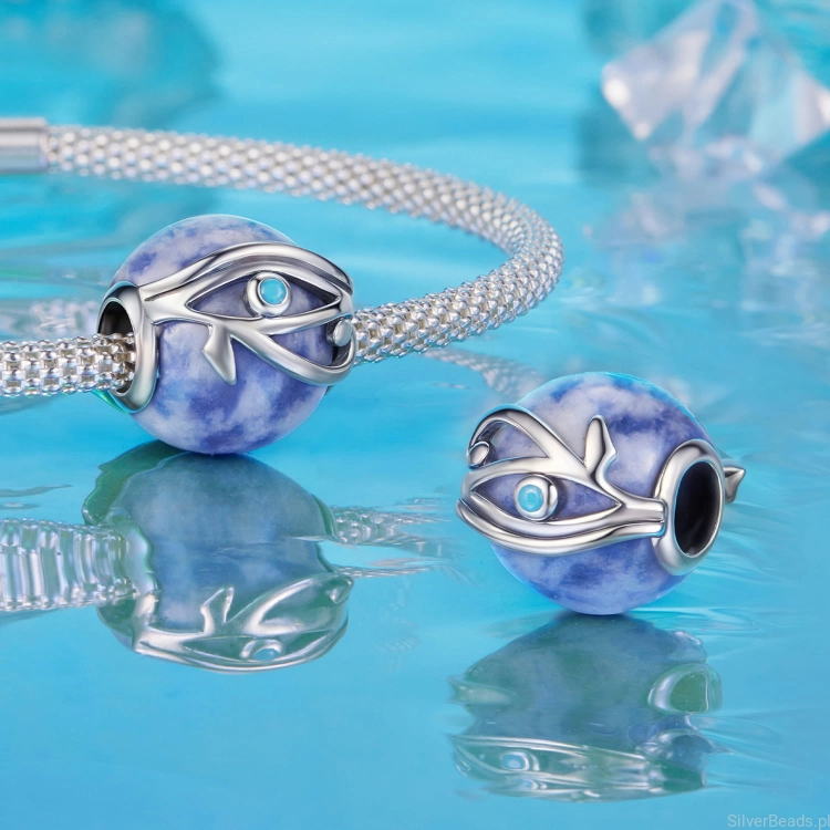 Charms srebro 925 OKO HORUSA koralik do bransoletki modułowej charms