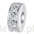 Srebrny charms stoper w kwadratowe kryształki beads srebro 925 koralik