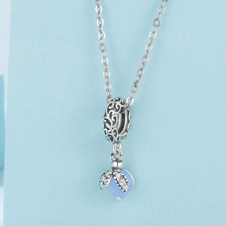 Charms srebro 925 świecący ROBACZEK świętojański koralik do bransoletki modułowej charms