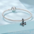 Charms ze srebra próby 925 czarny JAMNIK