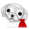 Elegancki satynowy woreczek gratis do każdego zamówienia koralików charms piesek GOLDEN RETRIEVER