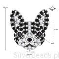Wymiary koralika charms ze srebra próby 925 beads  piesek BOSTON TERRIER