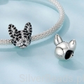 Charms srebro 925 piesek BOSTON TERRIER koralik do bransoletki modułowej charms