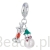 Srebrny charms BAŁWANEK z choinką na głowie zawieszka beads srebro 925