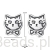 Kolczyki kotki dla miłośników zwierząt – srebro próby 925.