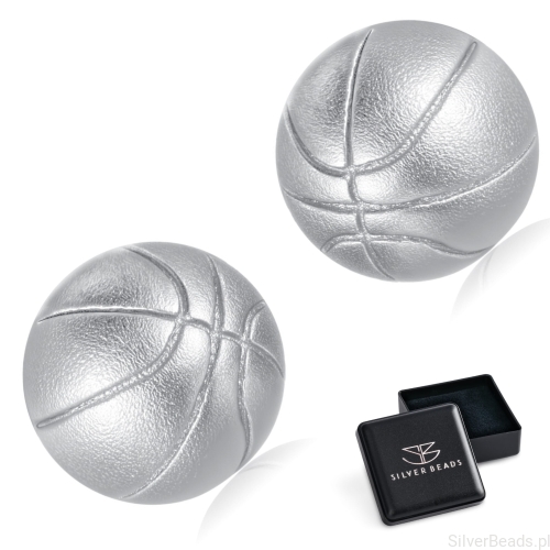 Kolczyki koszykarskie srebro – stylowy motyw basketu.