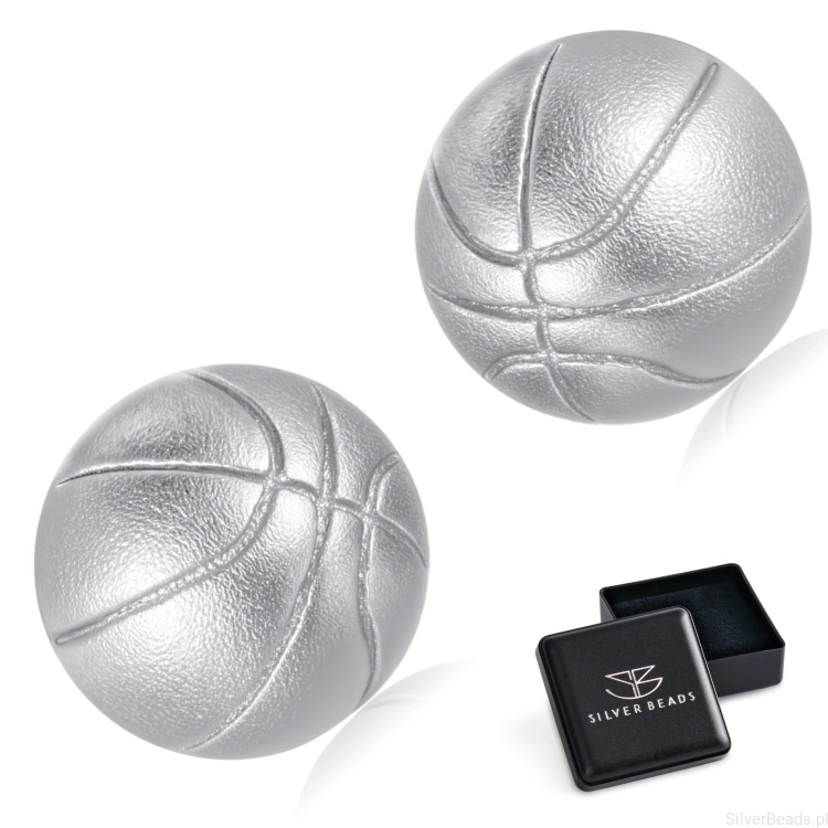 Kolczyki koszykarskie srebro – stylowy motyw basketu.